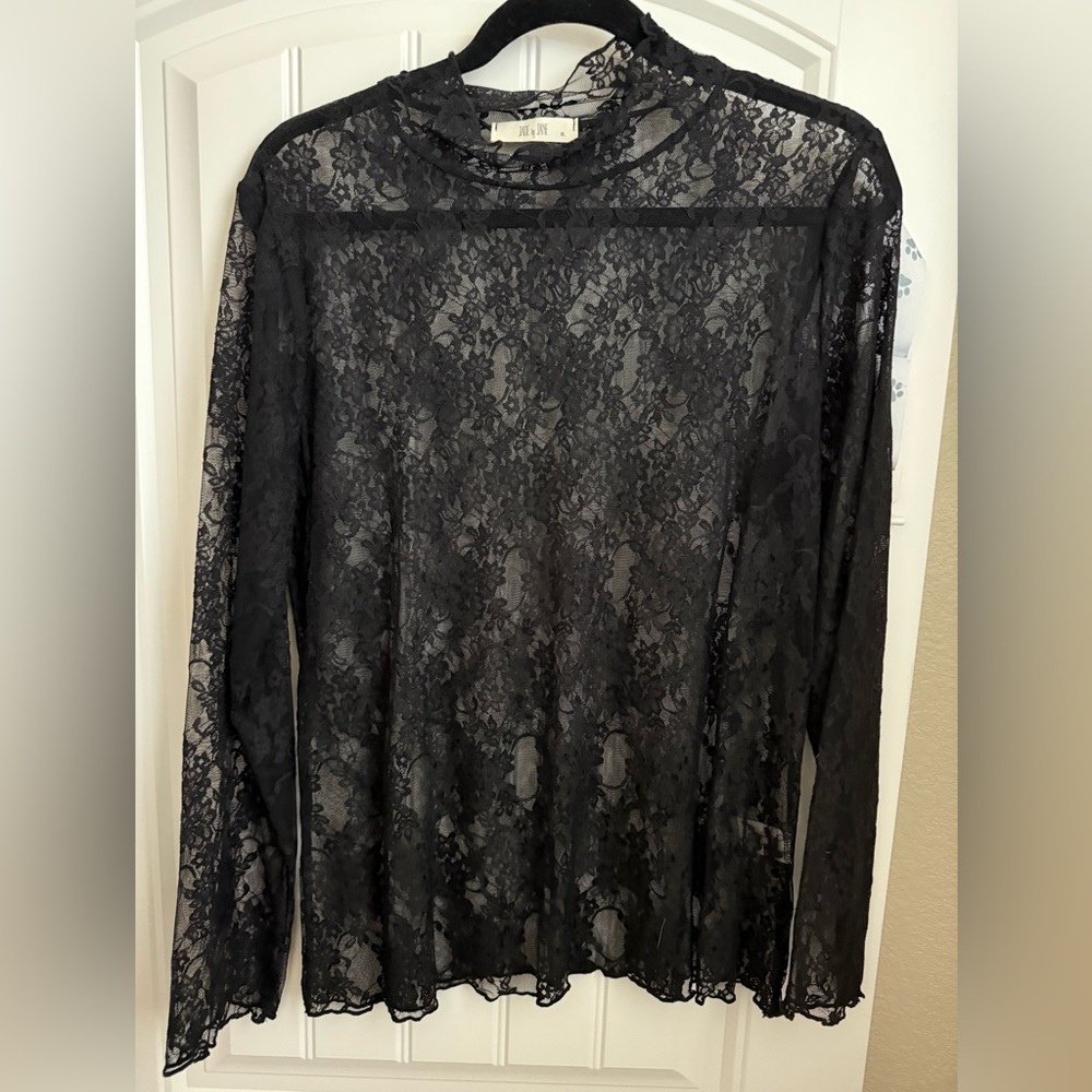 Elegant Black Lace Top